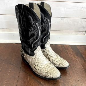 JB Dillon Python Cowboy Boots 11D